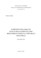 prikaz prve stranice dokumenta Komparativna analiza poslovanja dobrovoljnih mirovinskih fondova u Republici Hrvatskoj