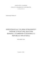 prikaz prve stranice dokumenta Identifikacija i ocjena efikasnosti tržišne strukture sektora banaka i stambenih štedionica u Republici Hrvatskoj