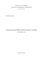 prikaz prve stranice dokumenta Programiranje Microsoft Hololens uređaja