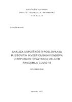 prikaz prve stranice dokumenta Analiza uspješnosti poslovanja mješovitih investicijskih fondova u Republici Hrvatskoj uslijed pandemije COVID-19