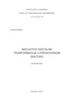 prikaz prve stranice dokumenta Inicijative digitalne transformacije u proizvodnom sektoru
