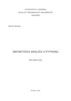 prikaz prve stranice dokumenta Sintaktička analiza u Pythonu