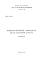 prikaz prve stranice dokumenta Integracija tehnologije TensorFlow pri razvoju programskih proizvoda