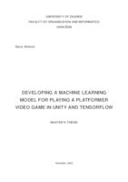prikaz prve stranice dokumenta Razvoj modela strojnog učenja koji igra video igru žanra platformer u alatima Unity i TensorFlow