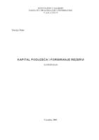 prikaz prve stranice dokumenta Kapital poduzeća i formiranje rezervi