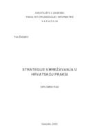 prikaz prve stranice dokumenta Strategije umrežavanja u hrvatskoj praksi