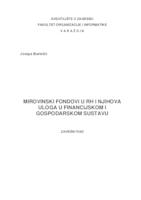 prikaz prve stranice dokumenta Mirovinski fondovi u RH i njihova uloga u financijskom i gospodarskom sustavu