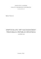 prikaz prve stranice dokumenta Kriptovalute i NFT kao budućnost trgovanja u Republici Hrvatskoj