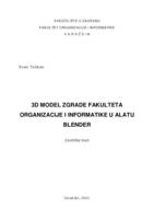 prikaz prve stranice dokumenta 3D model zgrade Fakulteta organizacije i informatike u alatu Blender