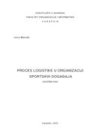 prikaz prve stranice dokumenta Proces logistike u organizaciji sportskih događaja