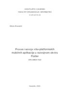 prikaz prve stranice dokumenta Proces razvoja više-platformskih mobilnih aplikacija u razvojnom okviru Flutter