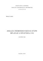 prikaz prve stranice dokumenta Analiza vremenskih nizova stope inflacije u Hrvatskoj i EU