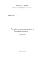 prikaz prve stranice dokumenta Postupak osnivanja poduzeća u Republici Hrvatskoj