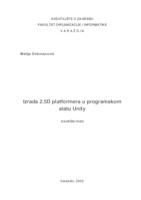 prikaz prve stranice dokumenta Izrada 2.5D platformera u programskom alatu Unity