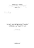 prikaz prve stranice dokumenta Uloga digitalnih portfelja u uredskom poslovanju