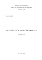 prikaz prve stranice dokumenta Ekstrakcija internet artifakata