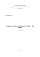 prikaz prve stranice dokumenta Razvoj web aplikacija u Ruby on Rails