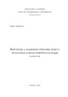 prikaz prve stranice dokumenta Blok-lanac u sustavima interneta stvari u proizvodnji solarne električne energije