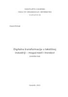 prikaz prve stranice dokumenta Digitalna transformacija u tekstilnoj industriji – mogućnosti i trendovi