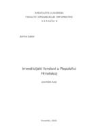 prikaz prve stranice dokumenta Investicijski fondovi u Republici Hrvatskoj
