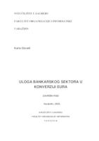 prikaz prve stranice dokumenta Uloga bankarskog sektora u konverziji EURA