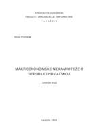 prikaz prve stranice dokumenta Makroekonomske neravnoteže u Republici Hrvatskoj