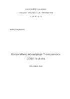 prikaz prve stranice dokumenta Korporativno upravljanje IT-om pomoću COBIT 5 okvira