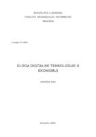 prikaz prve stranice dokumenta Uloga digitalne tehnologije u ekonomiji
