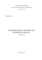 prikaz prve stranice dokumenta Web marketing i informativni internetski portali