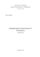 prikaz prve stranice dokumenta Određivanje strategije ICT poduzeća