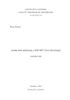 prikaz prve stranice dokumenta Izrada web aplikacija u ASP.NET Core tehnologiji