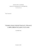 prikaz prve stranice dokumenta Teḫnologije registracije i prijave s implementacijom u Kotlinu