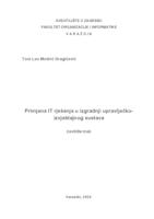 prikaz prve stranice dokumenta Primjena IT rješenja u izgradnji upravljačko-izvještajnog sustava