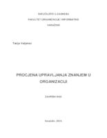 prikaz prve stranice dokumenta Procjena upravljanja znanjem u organizaciji