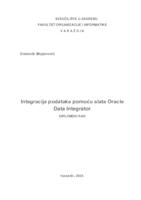 prikaz prve stranice dokumenta Integracija podataka pomoću alata Oracle Data Integrator