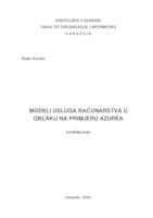 prikaz prve stranice dokumenta Modeli usluga računarstva u oblaku na primjeru Azurea