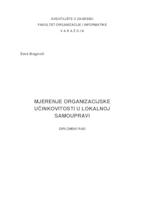 prikaz prve stranice dokumenta Mjerenje organizacijske učinkovitosti u lokalnoj samoupravi