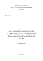 prikaz prve stranice dokumenta Implementacija arhitekture klijent-poslužitelj korištenjem deklarativnog programskog jezika