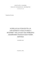 prikaz prve stranice dokumenta Korelacija pokazatelja uspješnosti poslovanja i Internet vidljivosti na primjeru odabranih knjigovodstvenih servisa