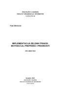 prikaz prve stranice dokumenta IMPLEMENTACIJA ZELENIH PRAKSI: MOTIVACIJA, PREPREKE I PREDNOSTI