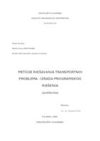 prikaz prve stranice dokumenta Metode rješavanja transportnih problema - izrada programskog rješenja