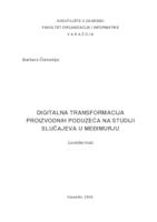 prikaz prve stranice dokumenta Digitalna transformacija proizvodnih poduzećima na studiji slučajeva u Međimurju