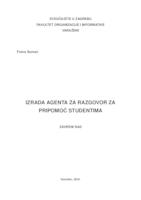 prikaz prve stranice dokumenta Izrada agenta za razgovor za pripomoć studentima