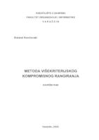 prikaz prve stranice dokumenta Metoda višekriterijskog kompromisnog rangiranja