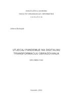 prikaz prve stranice dokumenta Utjecaj pandemije na digitalnu transformaciju obrazovanja