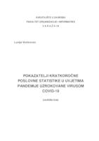 prikaz prve stranice dokumenta Pokazatelji kratkoročne poslovne statistike u uvjetima pandemije uzrokovane virusom COVID-19