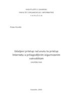 prikaz prve stranice dokumenta Udaljeni pristup računalu te pristup Internetu s prilagodljivim sigurnosnim vatroštitom