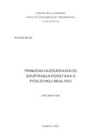 prikaz prve stranice dokumenta Primjena hijerarhijskog grupiranja podataka u poslovnoj analitici