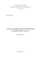 prikaz prve stranice dokumenta Utjecaj demografskih promjena na mirovinski sustav