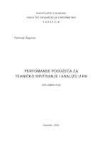 prikaz prve stranice dokumenta Performanse poduzeća za tehničko ispitivanje i analizu u Republici Hrvatskoj